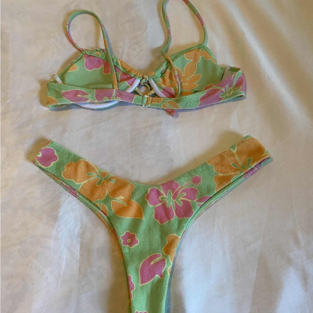 Floral Green Bikini Set